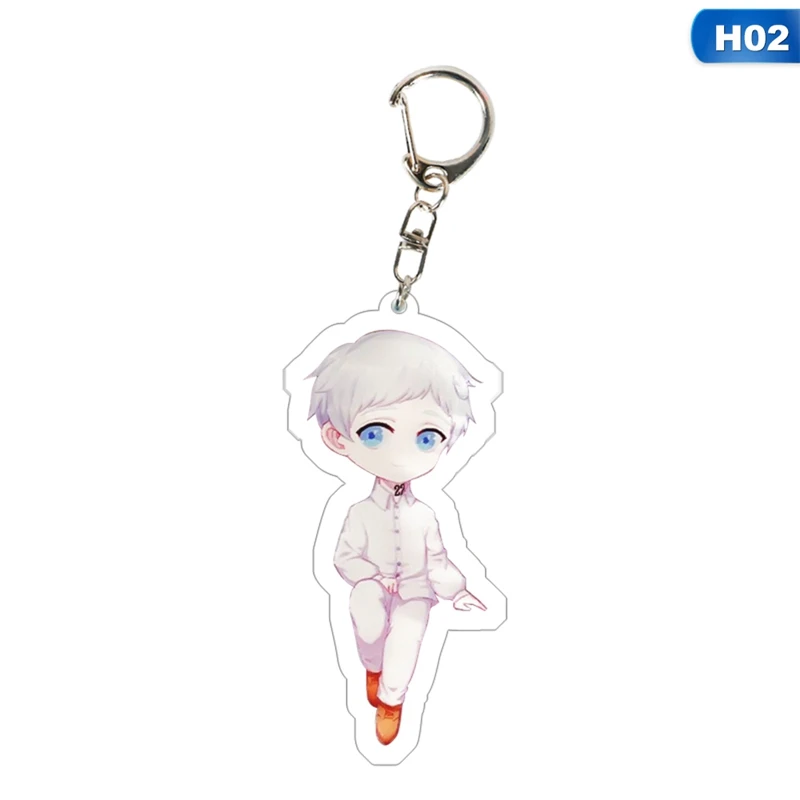 KEY4341H02 Аниме обещанный Neverland Yakusoku no Neverland Норман Рей Эмма Косплей стенд фигура акриловый брелок Шарм брелок подвеска - Цвет: KEY4341H02