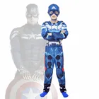 Детский комбинезон для косплея Капитан Америка на 4-12 лет