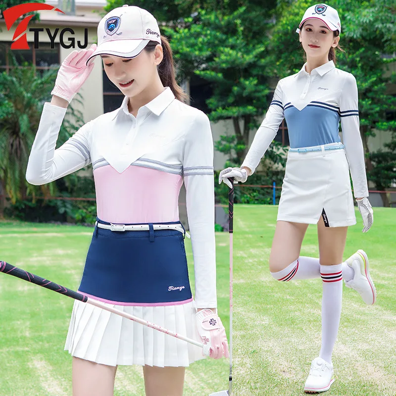 Golf clothing fashionable and comfortable women's long-sleeved ball jersey T-shirt