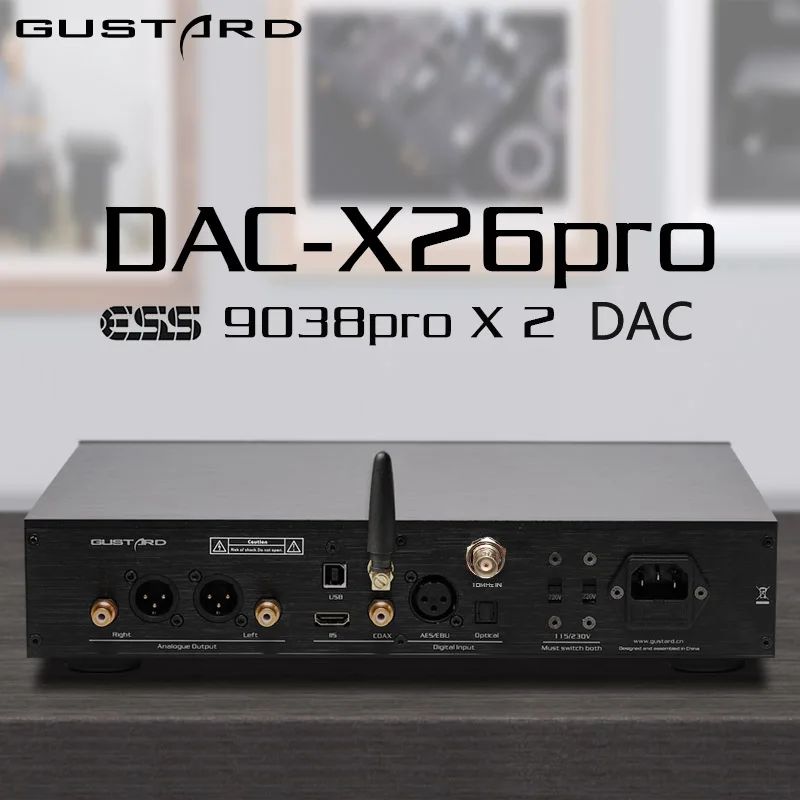 Gustard DAC X26PRO ESS9038PRO DUAL CORE MQA Full decoding DSD512 PCM768KHz LDAC Bluetooth 5.0 Decoder|Цифро-аналоговые
