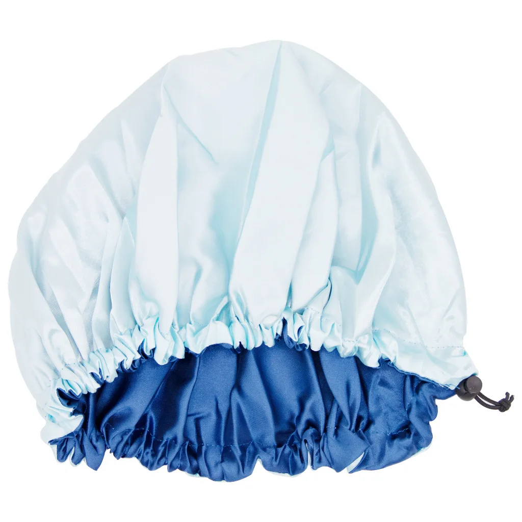 

Satin cap color ding hat ladies fashion stretch hair cap buttons wash gargle cap ladies nightcap