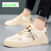 crlaydk breathable summer mens walking shoes sports casual sneakers driving skateboard running trainers fitness flat tennis