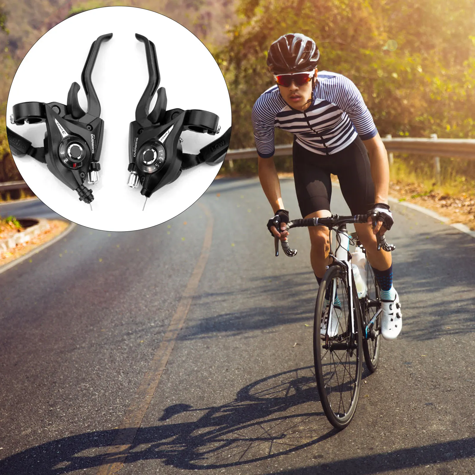 

2PCBike Gear Grip Shift Levers Bicycle Cycle Speed Control Handlebar fast change speed bicycle Gear Grip Shift F bike accecories