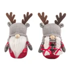 Рождественская Кукла карликовая без лица, украшение для рабочего стола, рога, длинная кукла для бороды, Рождественское украшение для дома, удобный подарок