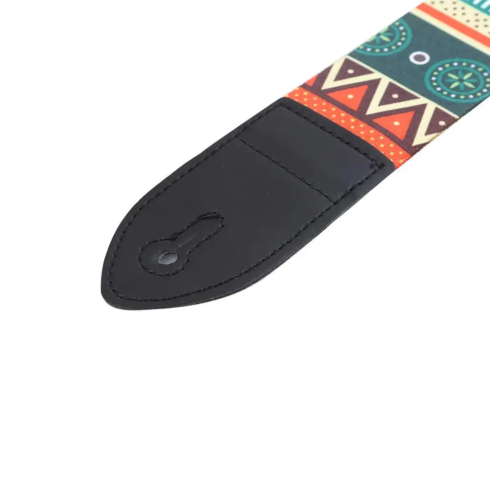 Желтый/красный полиэстровые Гитарные ремни с из искусственной кожи