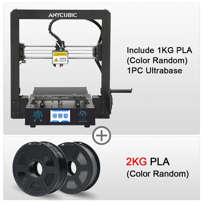 Mega Add 2Kg PLA ANYCUBIC I3 Мега 3d принтер Полный металлический размера плюс рамка для рабочего стола 3,5 дюймов TFT экран Impresora 3D Drucker DIY Набор гаджет экструдер - Цвет: Mega Add 2Kg PLA