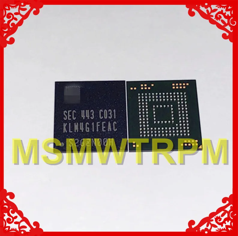 KLM4G1FEAC-C031 маленький размер BGA153Ball EMMC 4 Гб памяти мобильного телефона новые оригинальные и подержанные припаянные шары протестированы ОК