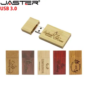 JASTER, USB 3,0, 10 шт., бесплатный логотип в деревянном корпусе, 5 цветов, большой квадратный блок, 4 ГБ8 ГБ16 ГБ32 ГБ64 ГБ, USB-накопитель