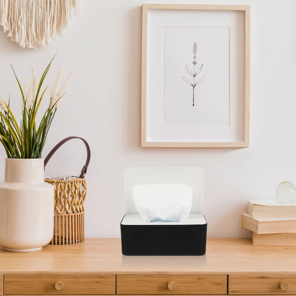 

Dust-proof Tissue Box with Lid Container Mask Baby Wipes Napkin Storage Box