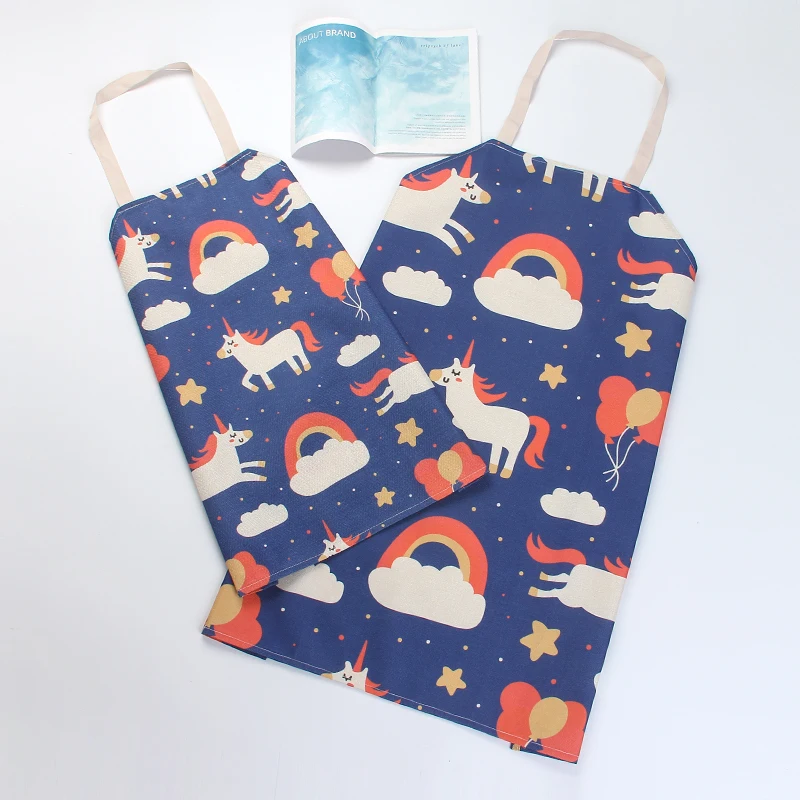 

Family Matching Cooking Outfits Adjustable Kitchen Apron Waterproof Oil-Proof Dinosaur Aprons Mommy Daughter Matching Clothes