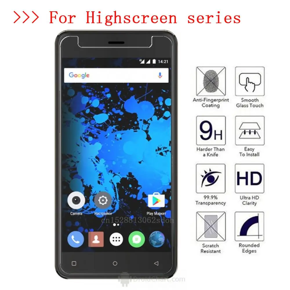 Tempered Glass Film For Highscreen Easy Power Five Ice Fest Pro Rage EVO Razar Transparent 9H Screen Protector | Мобильные телефоны
