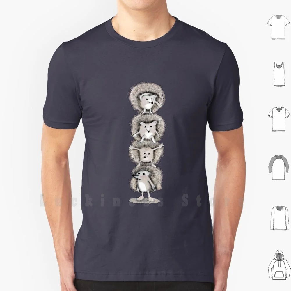 

Футболка с рисунком ежа, тотем, 6xl, хлопок, крутая футболка, ежик, Тотем