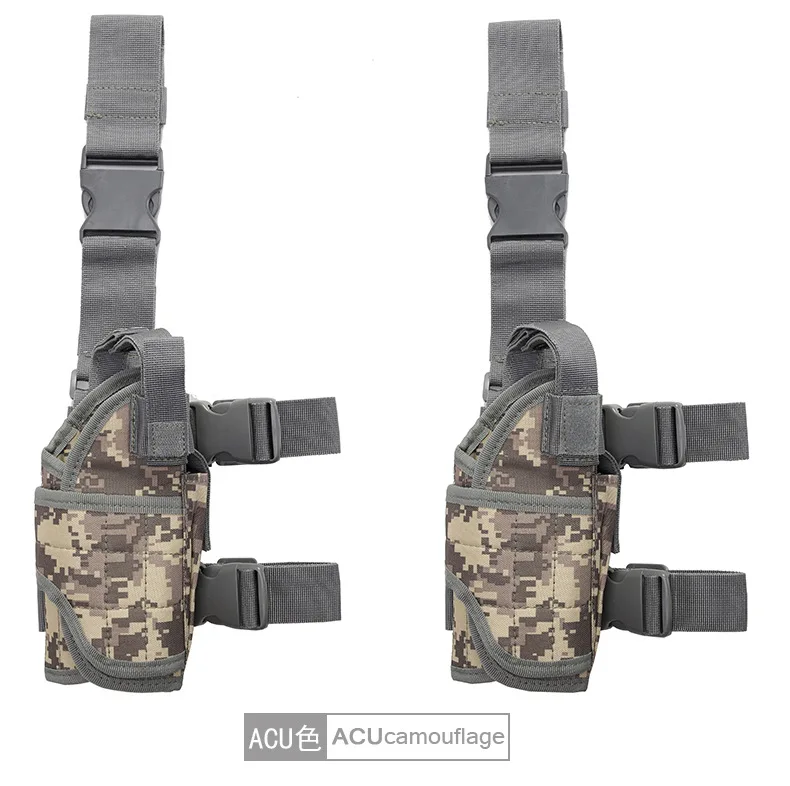 

New Tactical Leg Holster Wrap Around Thigh Design with Adjustable and Removable Belt Hanger Strap Storage Bag