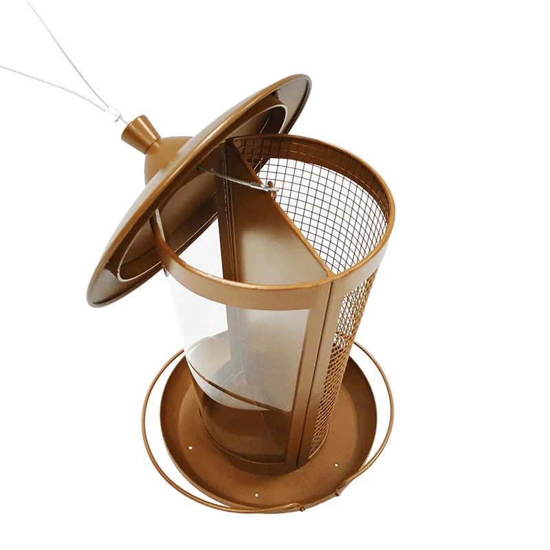 

Bird Feeder 2 in 1 Wild Bird Feeders for Outside Metal Bird Feeder for Outdoor Hanging House Seed Feeder for Garden Yard L23