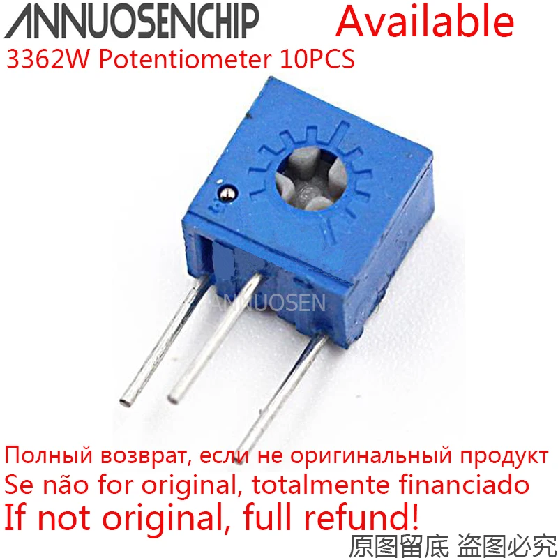 10 шт. 3362 Вт регулируемый прецизионный потенциометр 100 200 500 R Ohm 1K 2K 5K 10K 20K 50K 100K 200K 500K