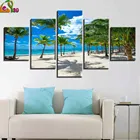 Алмазная живопись пальма и пляж, 5 шт., алмазная вышивка, летние каникулы, морской пейзаж, мульти-картины, Декор для дома