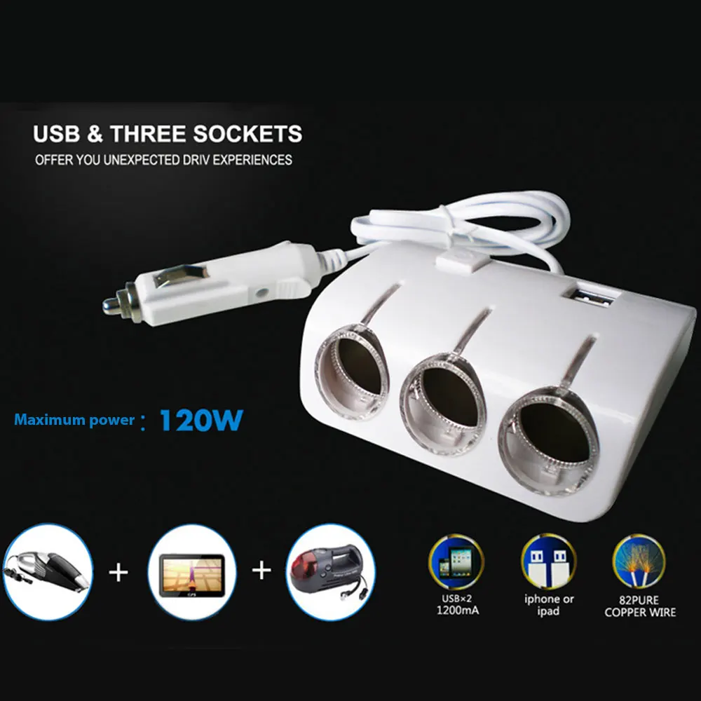 Автомобильное зарядное устройство с двумя USB портами 12 В/24 В|Зарядные устройства