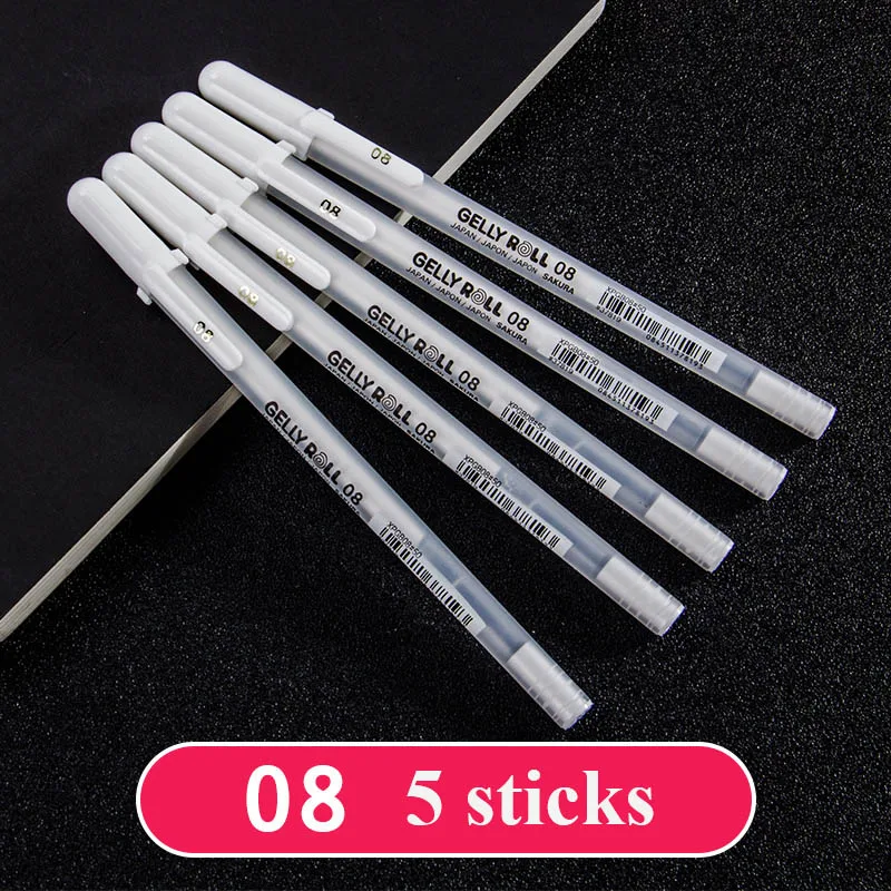 08-5pcs SAKURA XPGB изюминка ручка для рисования художественные маркеры акварельные комиксы ручная роспись красочная живопись маркер для выделения текста рисования канцелярские принадлежности - Цвет: 08-5pcs