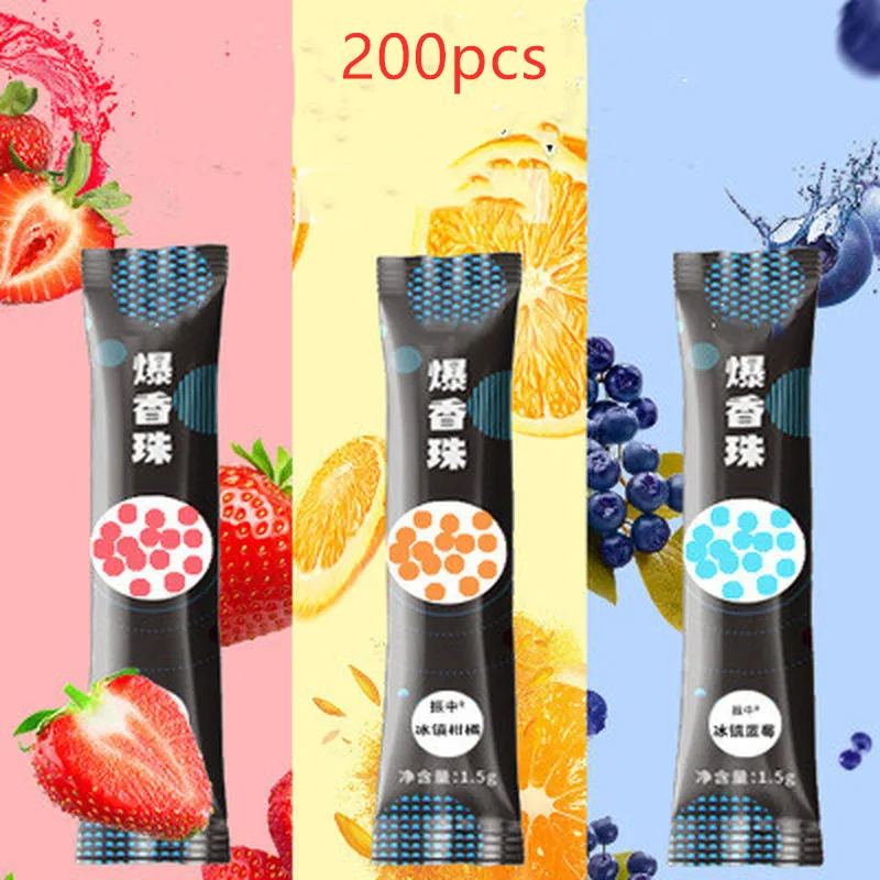 

200ps Cigarette Pops Fruit Menthol Capsule powerful Mint beads flavor Explosion Blast Ball For holder Filter Smoking Accessories