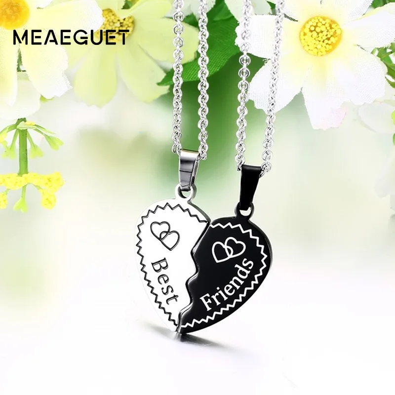 Модная бижутерия Meaeguet колье с подвеской в виде сердца ожерелье из нержавеющей