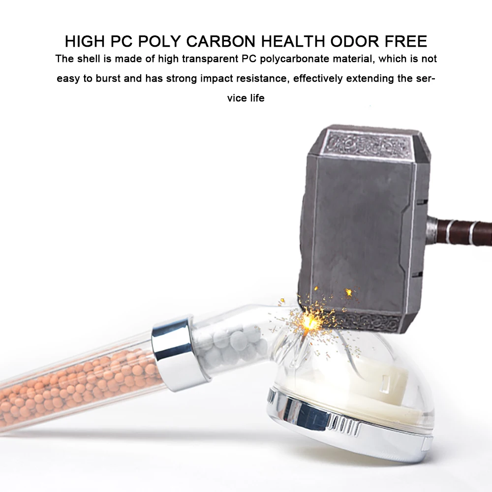 

Colorful LED Anion Shower Head SPA Pressurized Shower Head Water Saving Shower Nozzle For Home SPA Hotel