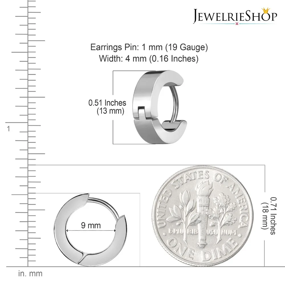 Мужские гипоаллергенные Бамбуковые серьги-кольца из нержавеющей стали |