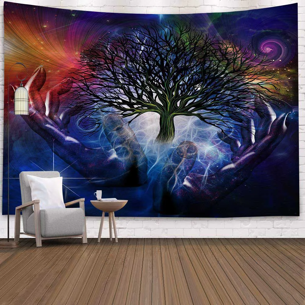 Скандинавские INS Ombre Galaxy Space 3D Psychedelic Гобелен Мандала настенный элегантный