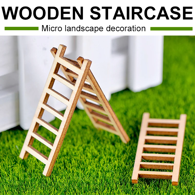 Лестница миниатюрные статуи дерево эмуляция миниатюрная Ремесленная фигурка