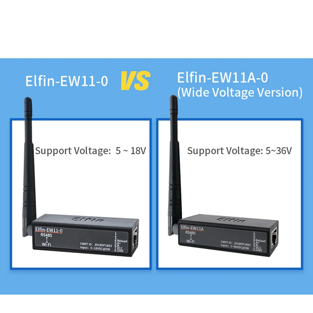 Elfin-EW11 последовательный порт RS485 в WiFi Поддержка сервера TCP/IP Telnet Modbus TCP протокол IOT
