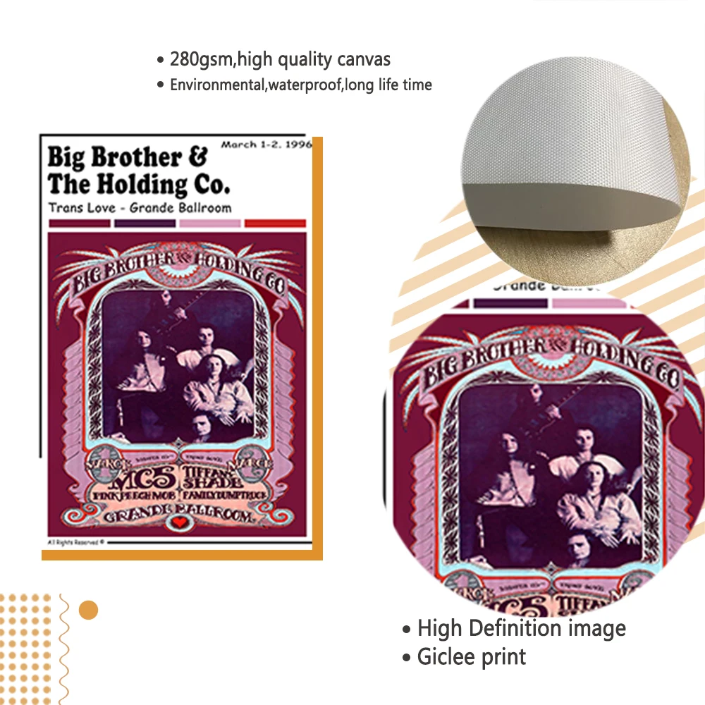 Постеры в стиле ретро с музыкой выполненные различными группой Fleetwood Mac Картина