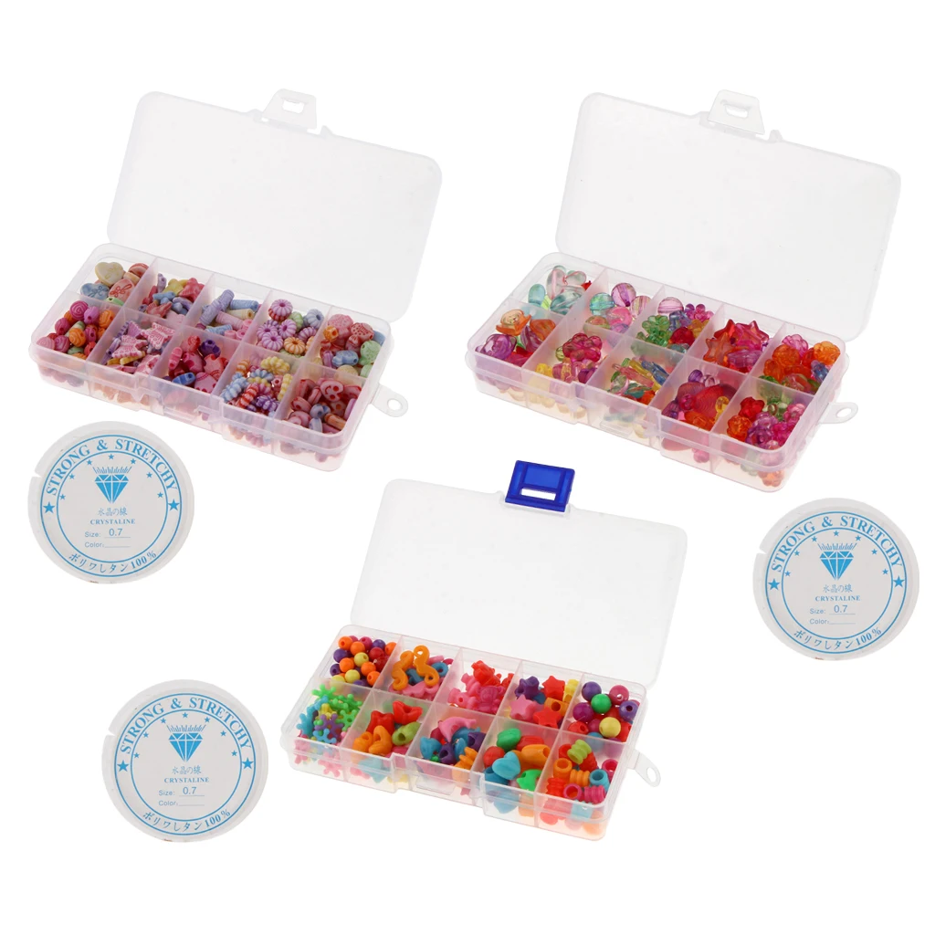 180pcs Bulk Loose Beads DIY Art Crafts Jewelry Kit Toy Handmade Gift