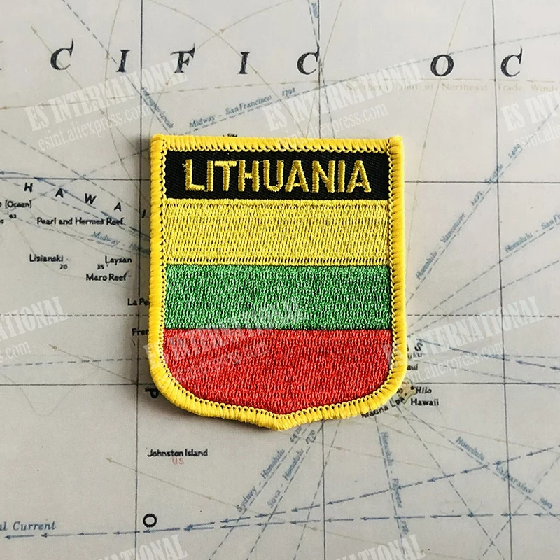 Нашивки с национальным флагом Литвы повязка на руку нашивки вышивкой и заколка