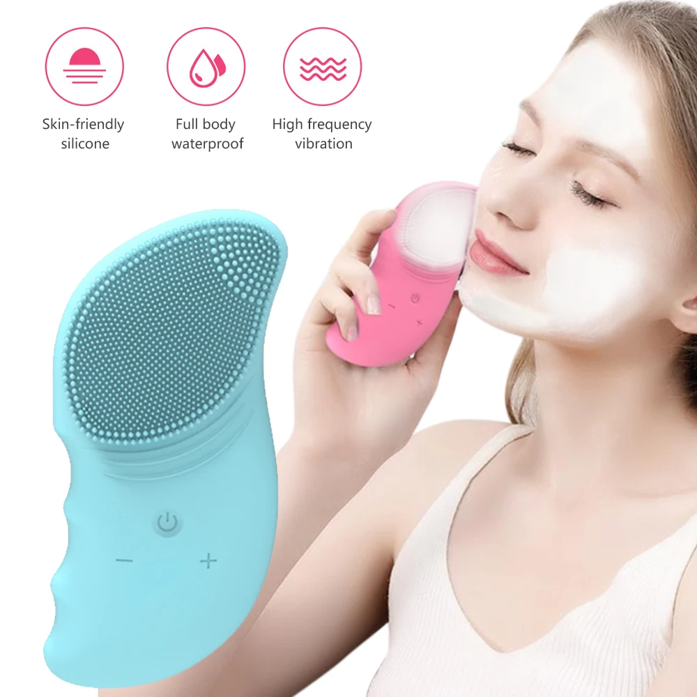 Face Cleansing Brush Electric Vibrator Facial Deep Washing Pore and Blackhead Cleaning Tools | Красота и здоровье