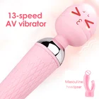 Эротический фаллоимитатор-вибратор 18 + интимные игрушки для женщин, 13 скоростей, вибрирующий Волшебный жезл г, Женский мастурбатор