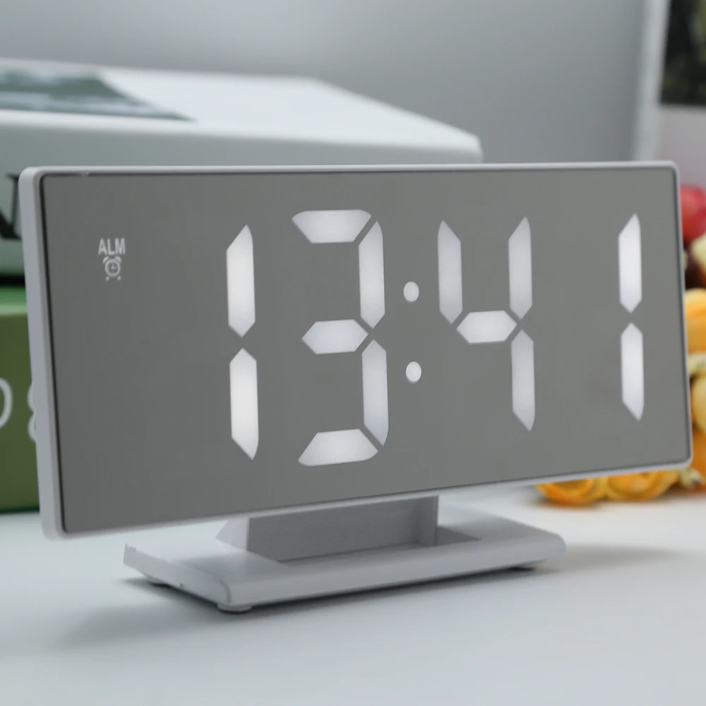 Настольный usb кабель Reloj Despertador светодиодный цифровой будильник зеркальные часы