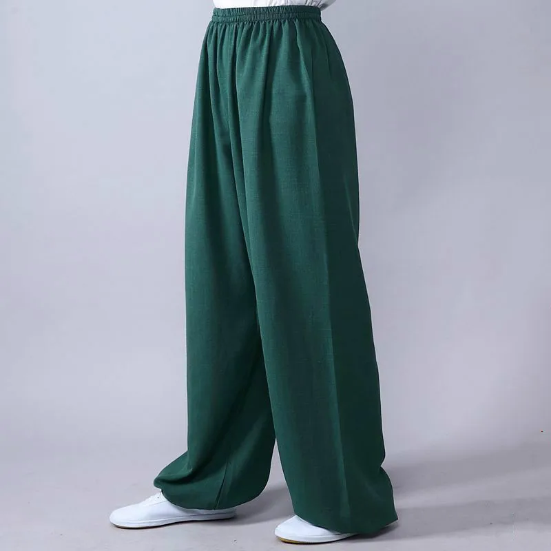 Толстые Хлопковые Штаны Тай Чи Кунг-фу брюки Shaolin ушу боевые искусства Wing Chun штаны