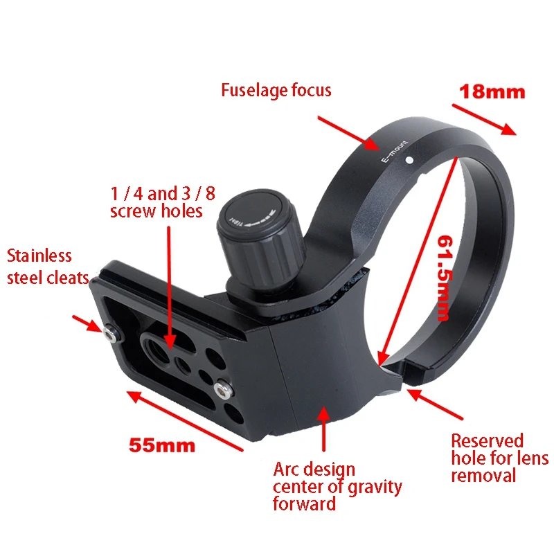 

IShoot Lens Collar Tripod Mount Ring Support Bracket for Sony FE 24-240mm F3.5-6.3 OSS Lens with AS Standard Quick Release Plate