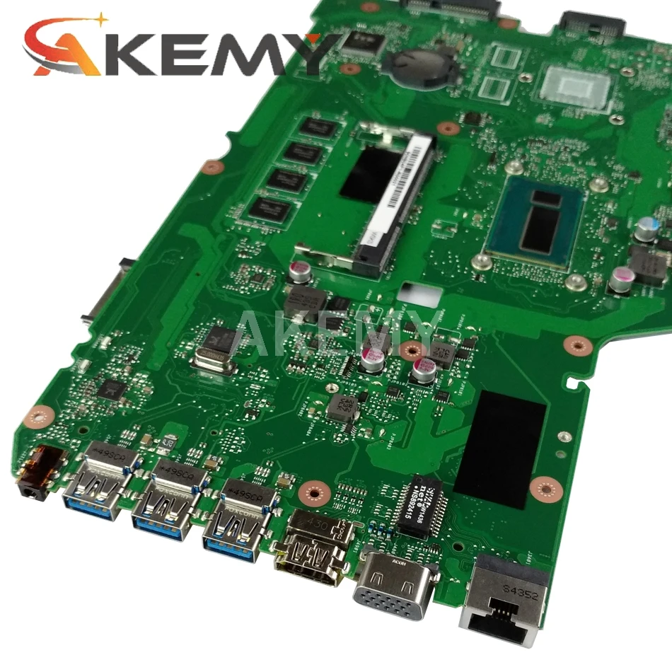 

X751LAB MAIN_BD._4G/I7-5500U Mainboard REV 2.5 For Asus X751L X751LAB R752L R752LD R752LN X751LD X751LJ DDR3 Laptop motherboard
