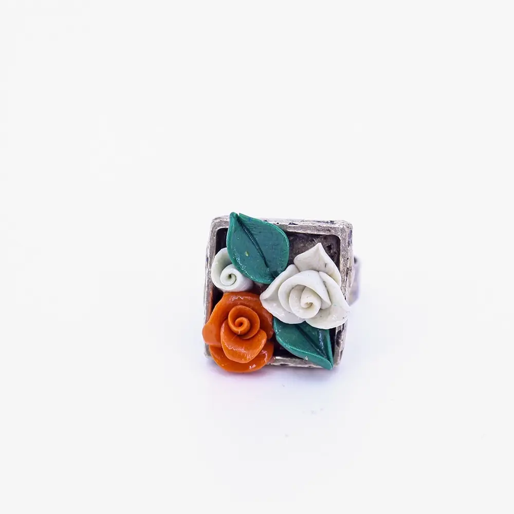 

Fratelli Mood Rings for Women Emotional Feeling Colored Flowers Handmade Ring Girl Gift New Fashion