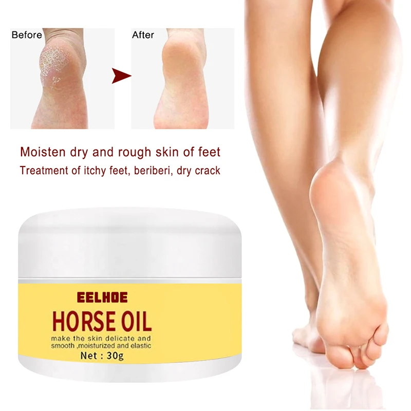 На основе конского жира крем для ног анти сухой против трещин Smooth Repair увлажняющий