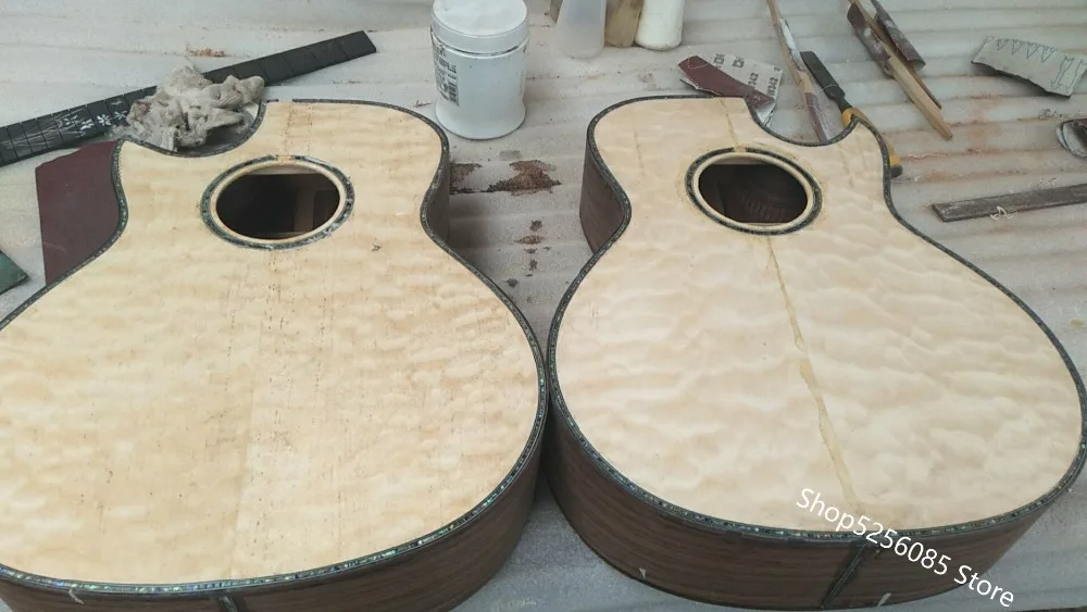 Grand auditorum body style cutway Акустическая Электрогитара прозрачная зеленая Акустическая гитара