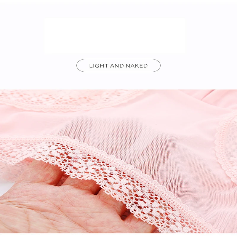 

4pc Fashion High Quality Women's Panties Open the bottom Underwear Women Lace Soft Briefs Sexy Lingerie Intimates Plus Size