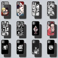 kakegurui anime manga cartoon phone case black color matte transparent for iphone 13 12 11 mini pro max x xr xs 7 8 plus shell
