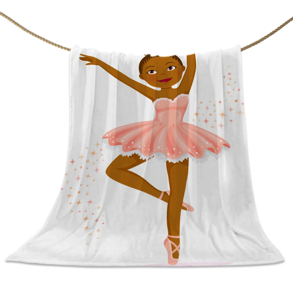 Мультфильм балет девочка дети маленький плед кидает флис пледы крышка Прочный