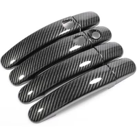 carbon fibre car door handle covers trim frame handle door bowl with smart keyhole accessories for ford ranger 2015 2019