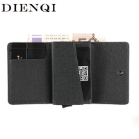 dienqi rfid carbon fiber card holder men wallets money bags 2021 slim thin small black billfold wallet male purses smart vallet