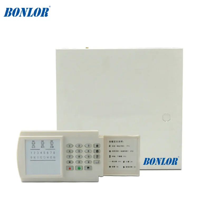 Заводская, металлическая коробка, охранная домашняя PSTN сигнализация, 8 проводных и 16 беспроводных зон, ссылка на детектор дыма, детектор движения PIR