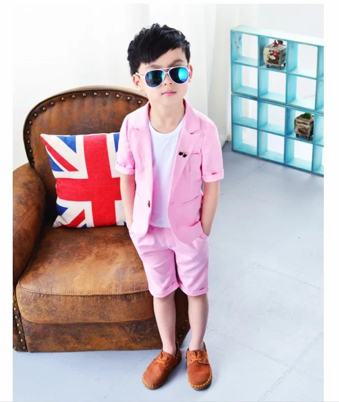 Блейзер с цветочным принтом для мальчиков короткая рубашка 3 предмета|Костюмы| |