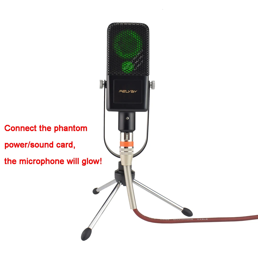 FELYBY BM1000 караоке конденсаторный микрофон для записи Подкаст Youtube Студийный микрофон с напольной подставкой Держатель Микрофона