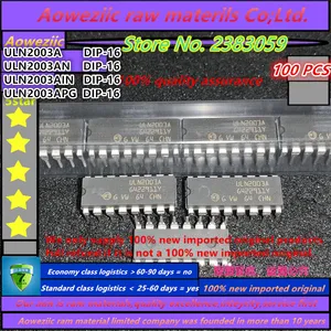 Aoweziic 2019+ 100 PCS/ LOT 100% new imported original ULN2003 ULN2003A ULN2003AN ULN2003AIN ULN2003APG DIP-16 Driver IC